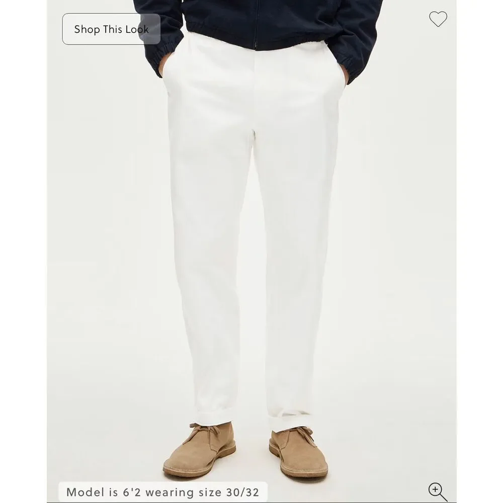 J. Crew Classic chino pant in White NWT 35/32